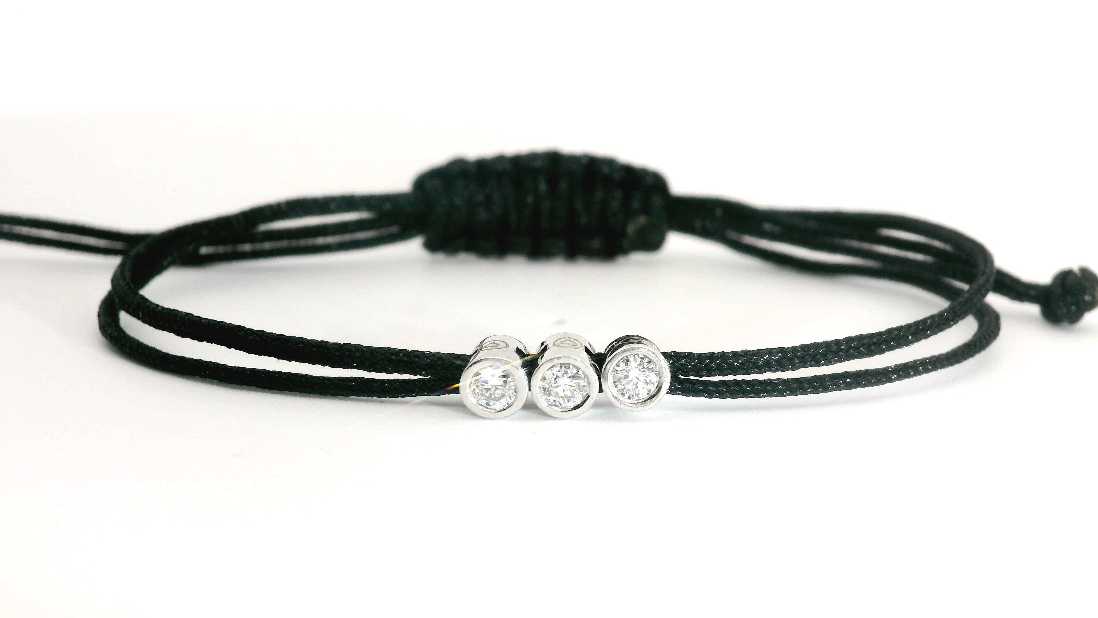Bracelet Triply - cordon noir
