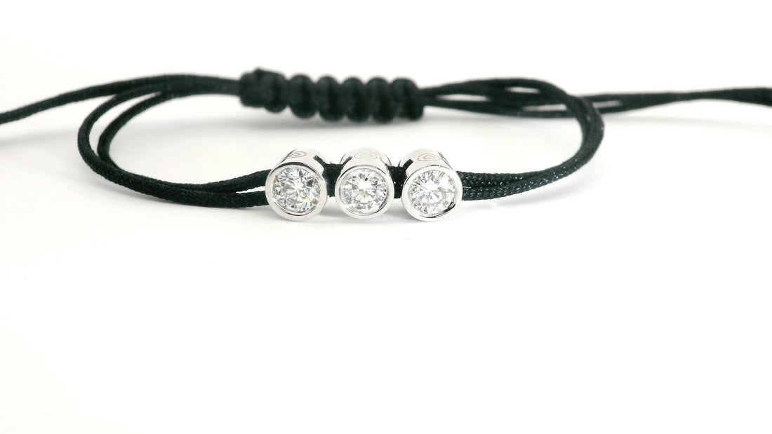 Bracelet Triply - cordon noir