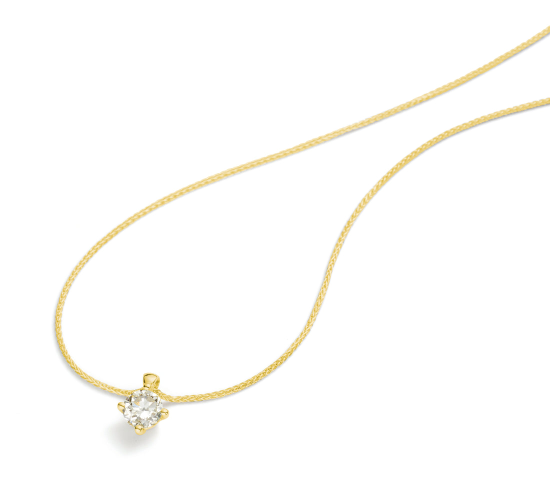 Collier solitaire 4-griffes