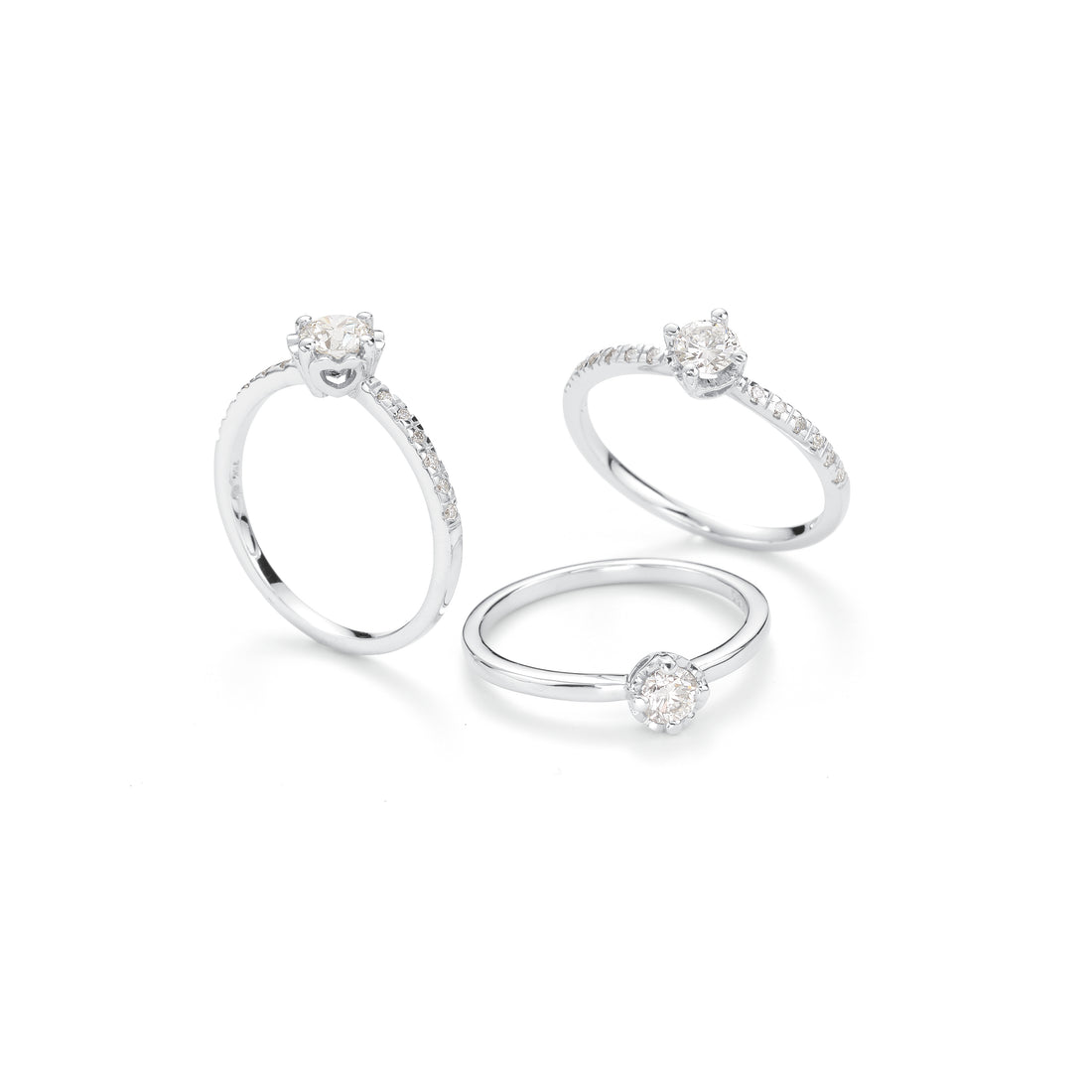 Bague solitaire cœur 0.50 ct.