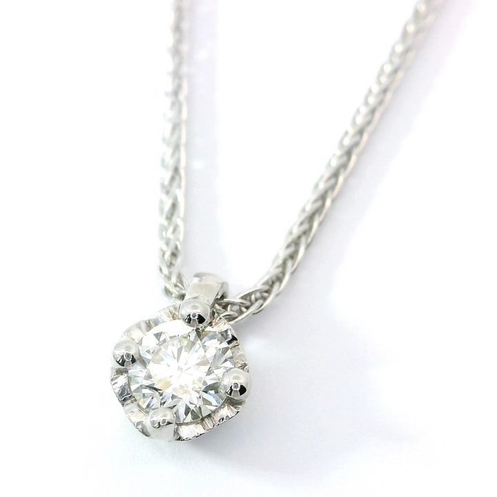 Collier solitaire cœur 0.25 ct.