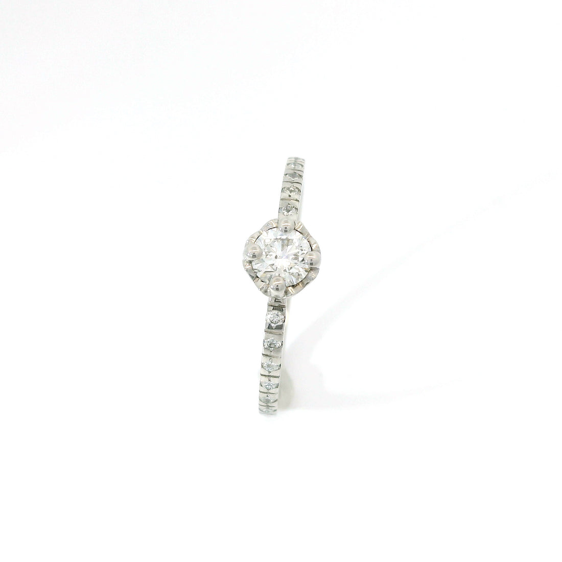 Bague solitaire cœur 0.25 ct.