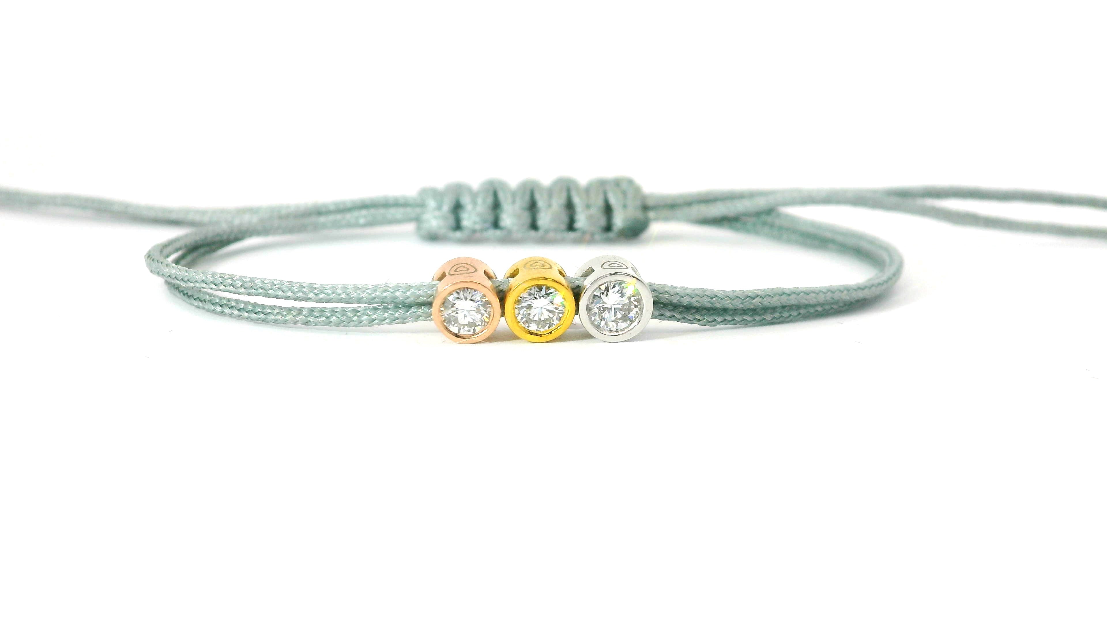 Bracelet Triply - cordon argenté
