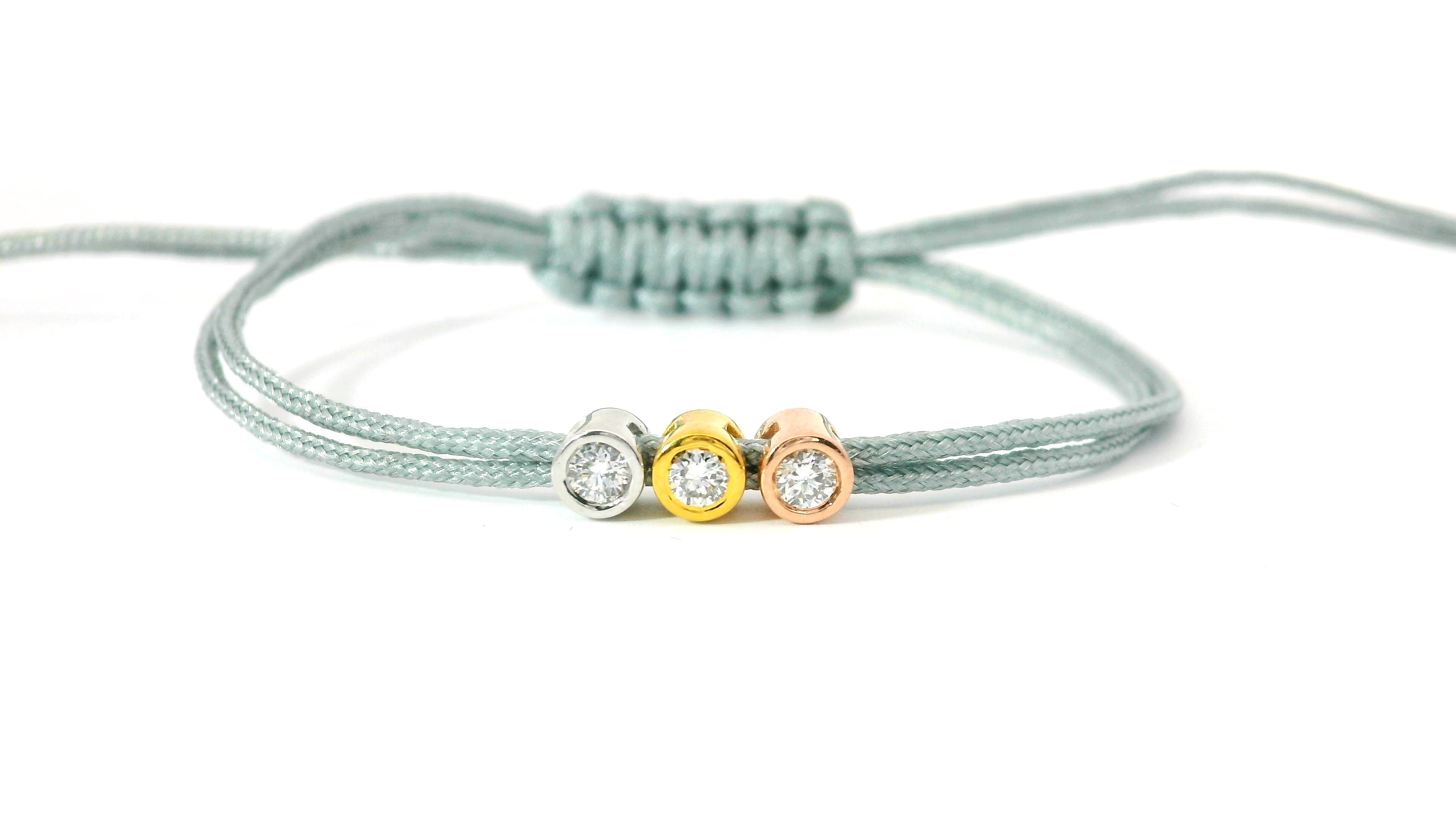 Bracelet Triply - cordon argenté