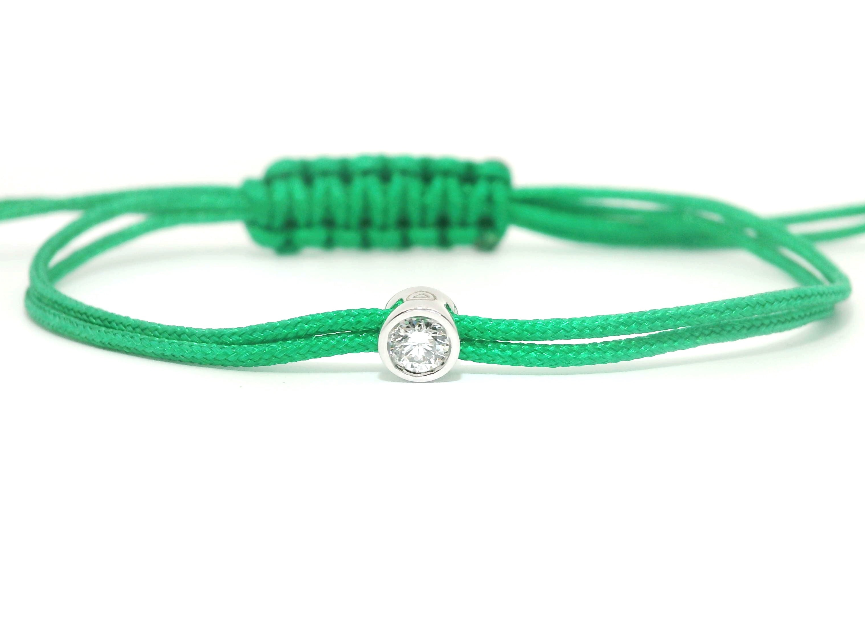 Bracelet Cuty - cordon vert