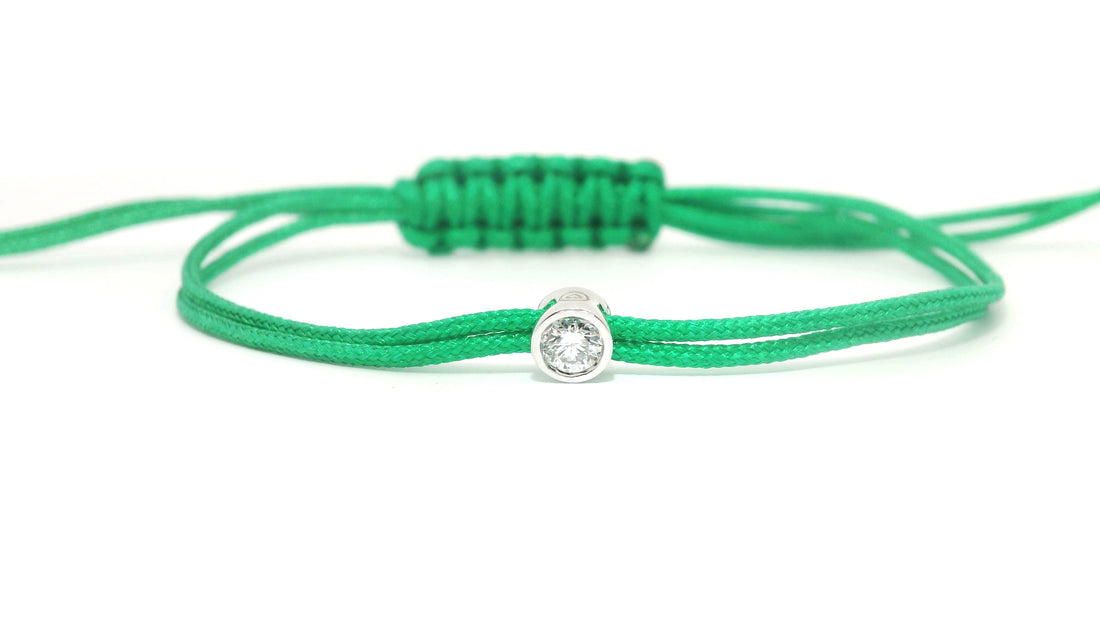 bracelet Cuty - green cord