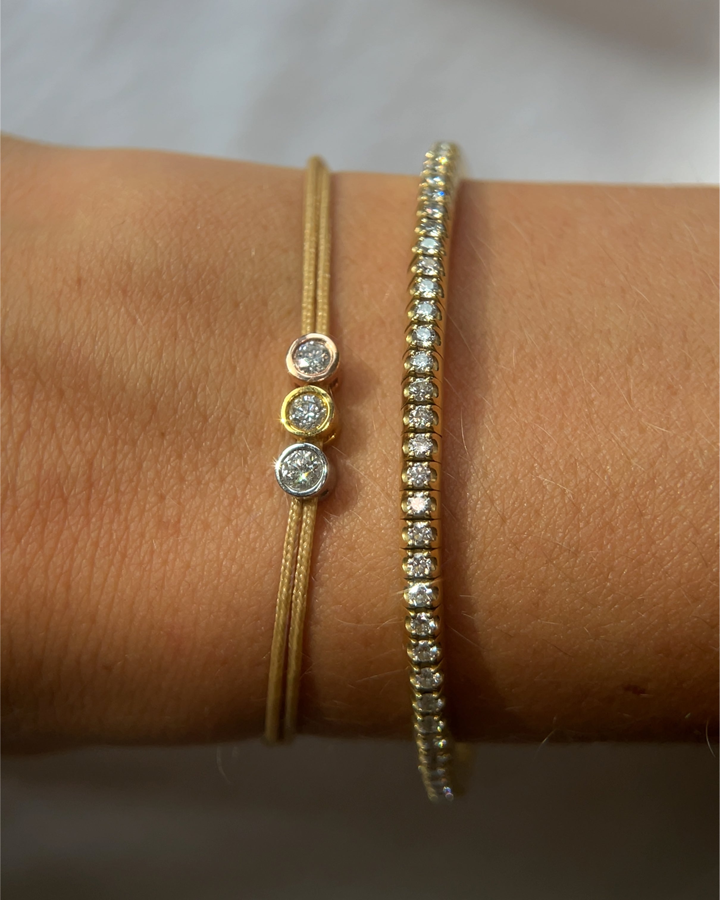 Bracelet Triply - cordon doré