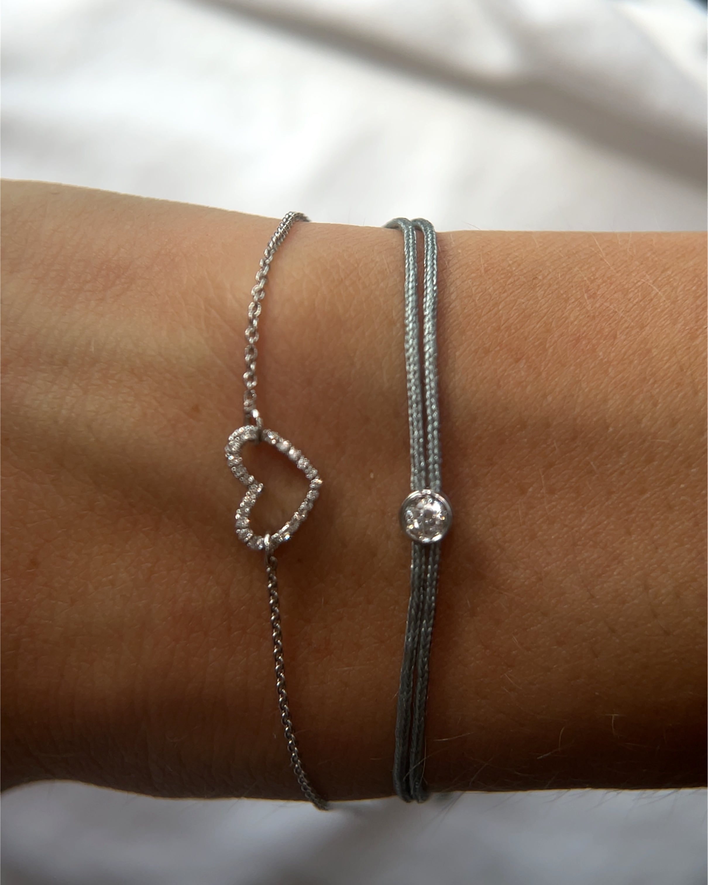 Bracelet Cuty - cordon argenté