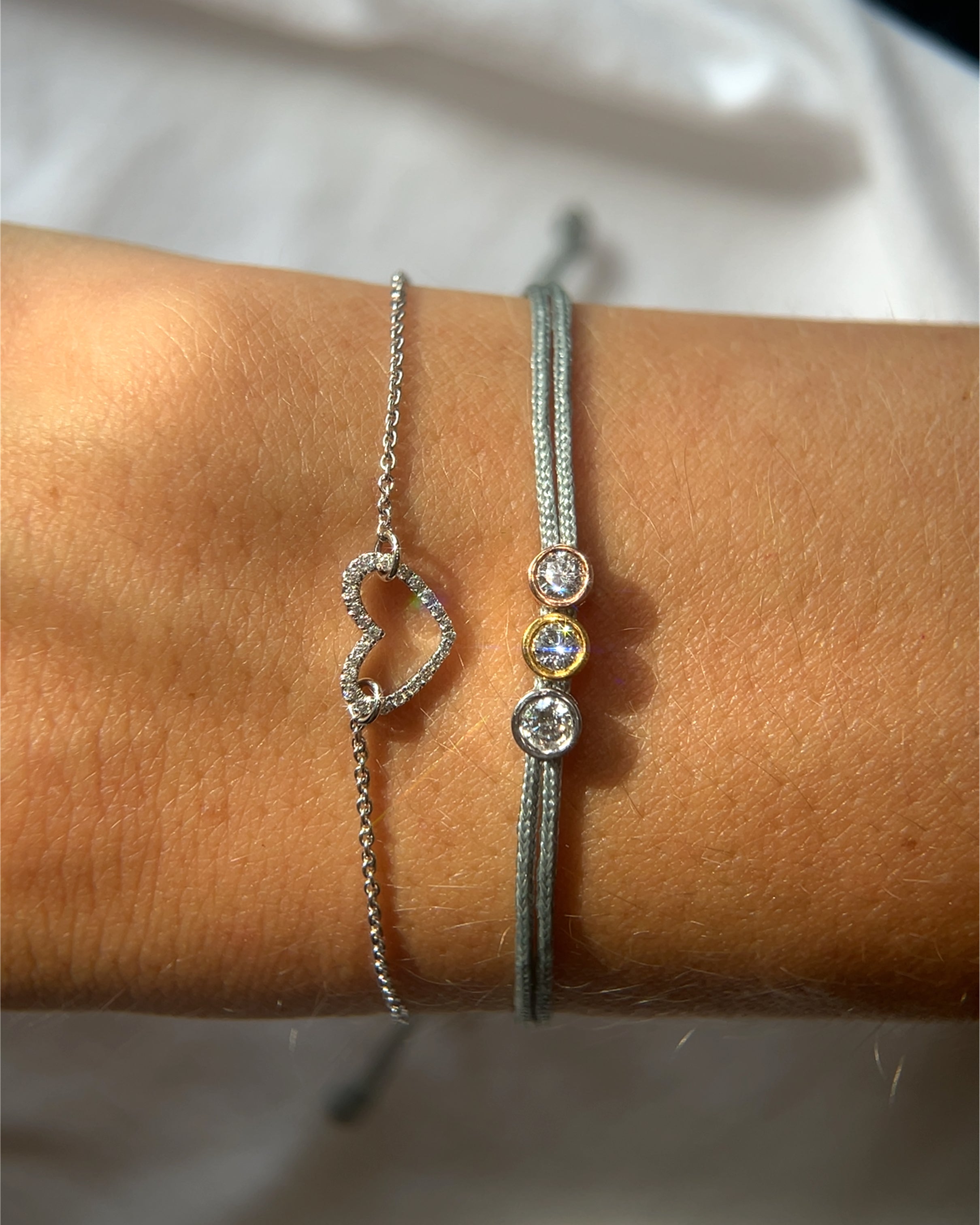 Bracelet Triply - cordon argenté