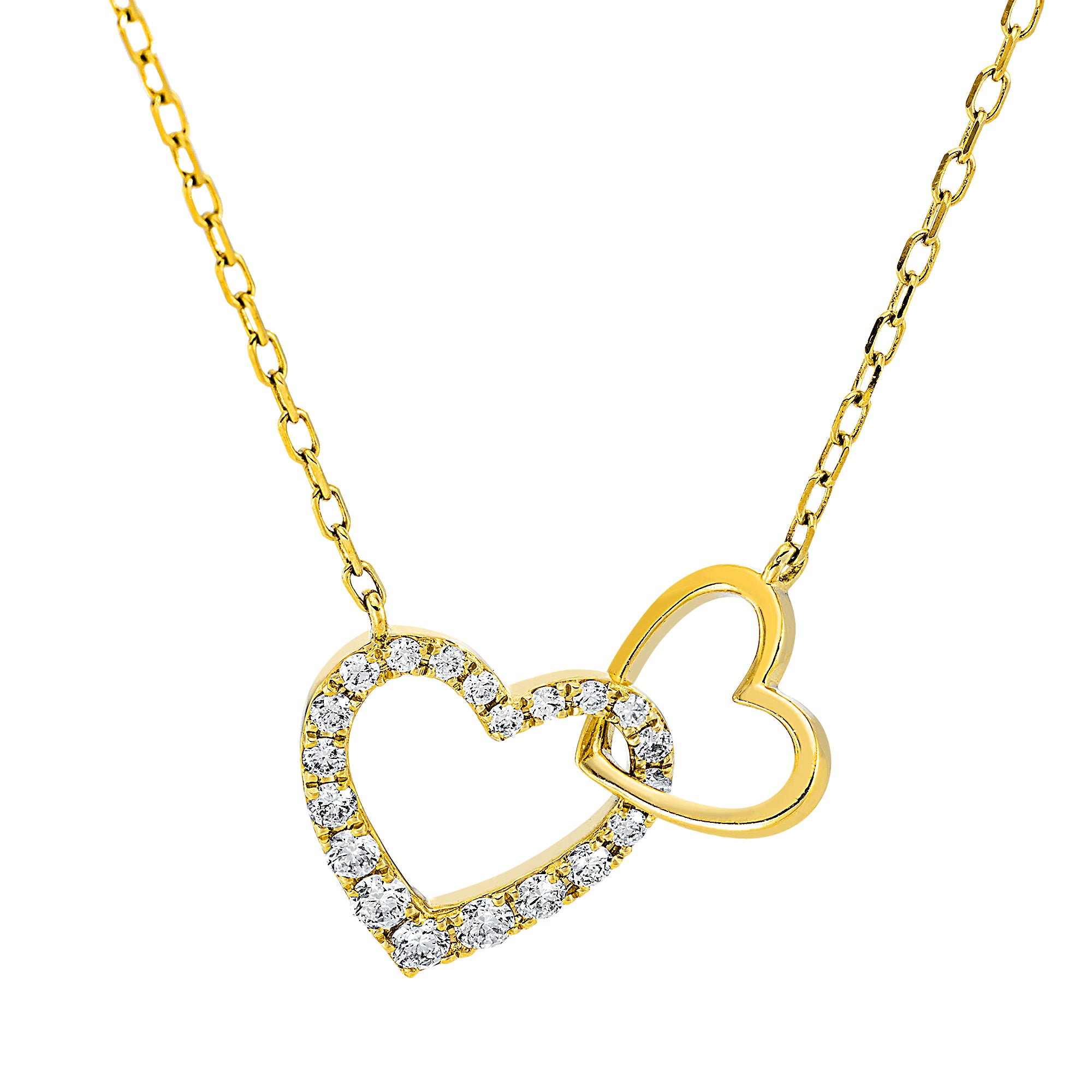 Collier cœurs enlacés