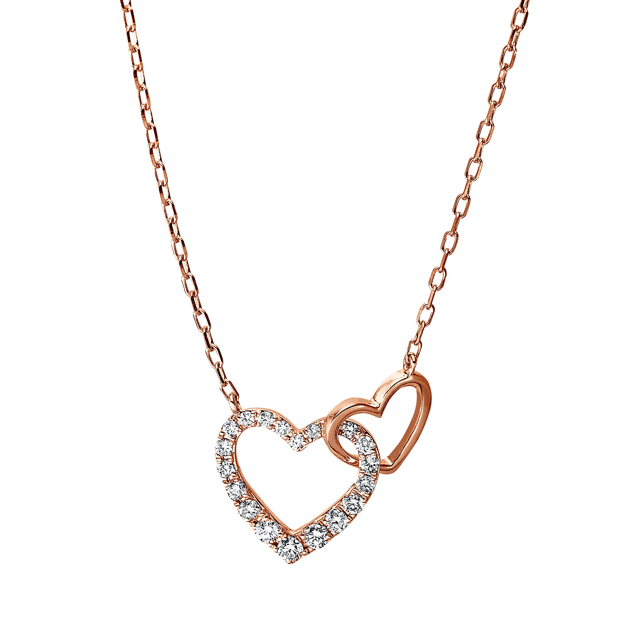 Collier cœurs enlacés