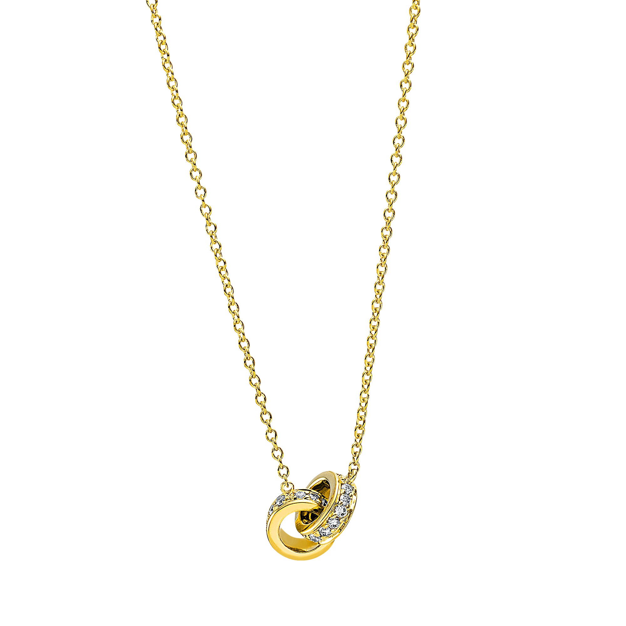 Collier anneaux enlacés