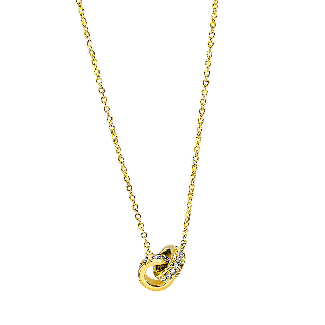 Collier anneaux enlacés