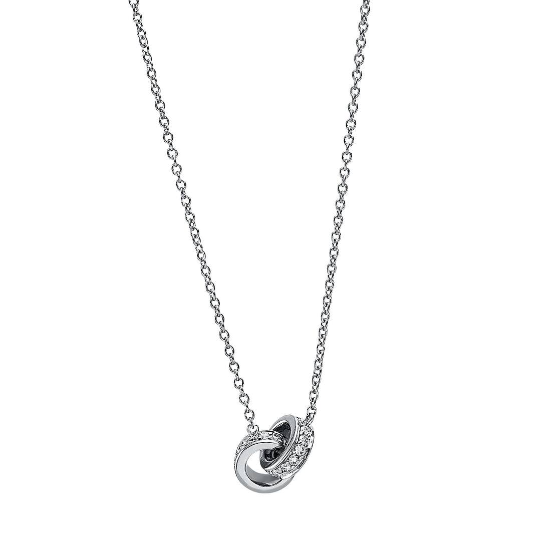 Collier anneaux enlacés