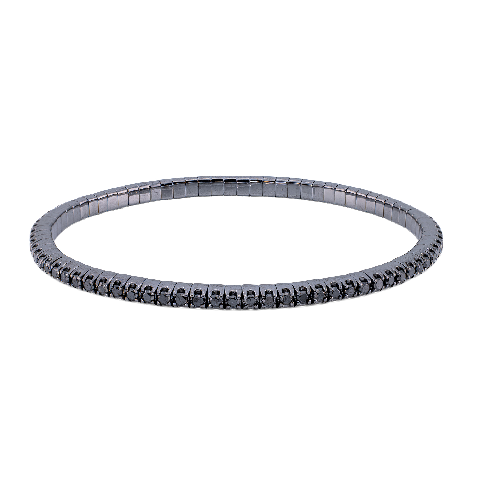 Bracelet Tennis Flex diamants noirs