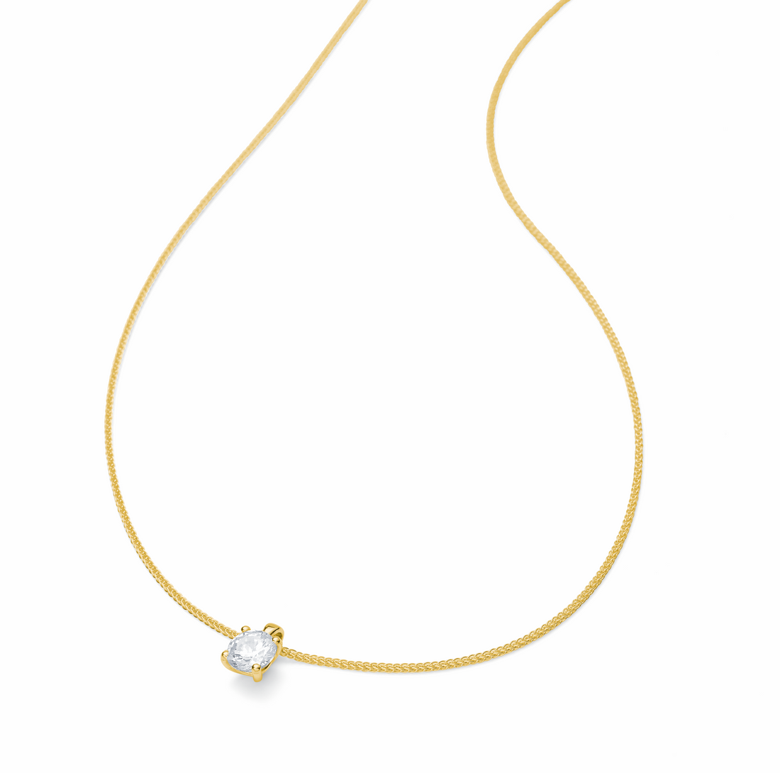 Collier solitaire 4-griffes