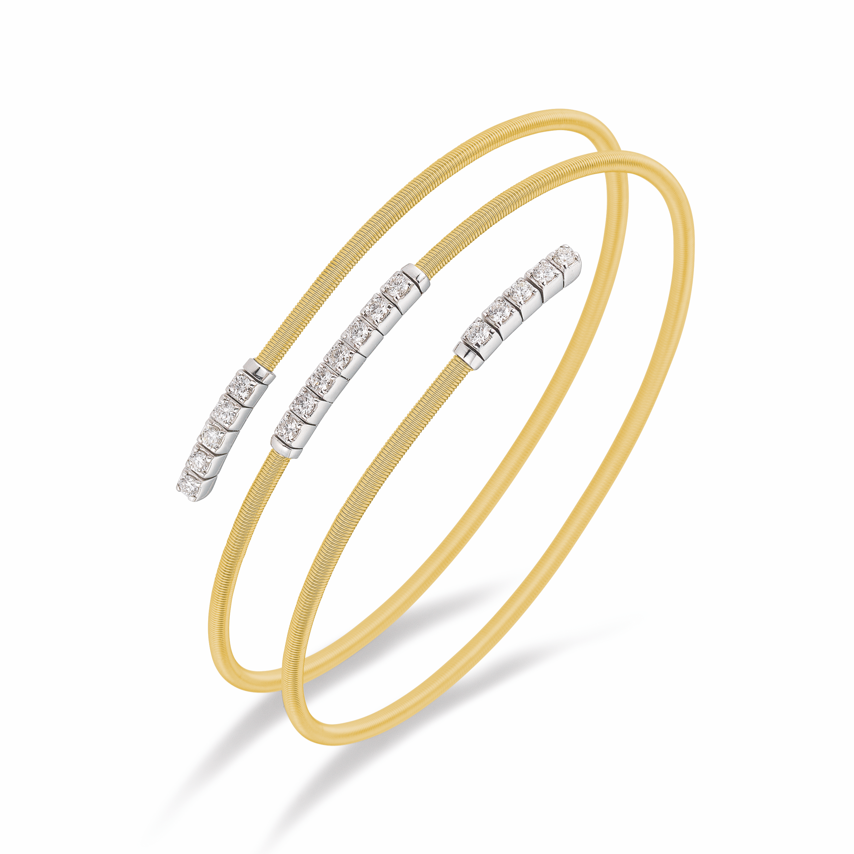 Bracelet diamants toi & moi or blanc