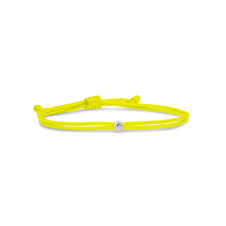 Bracelet Cuty - cordon jaune fluo