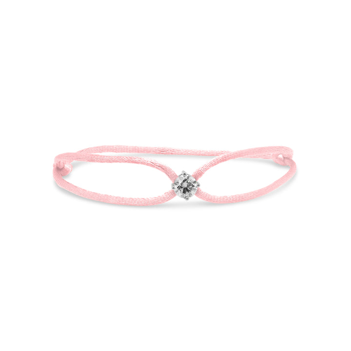 Bracelet Glowy - cordon rose pastel