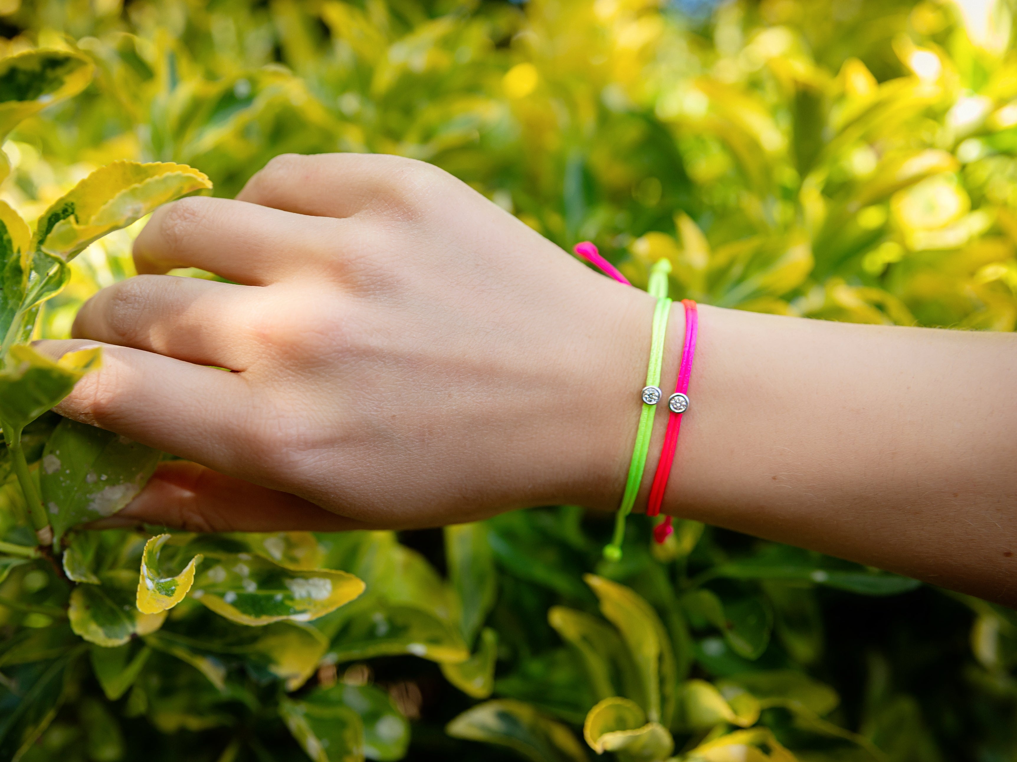 Bracelet Cuty - cordon jaune fluo