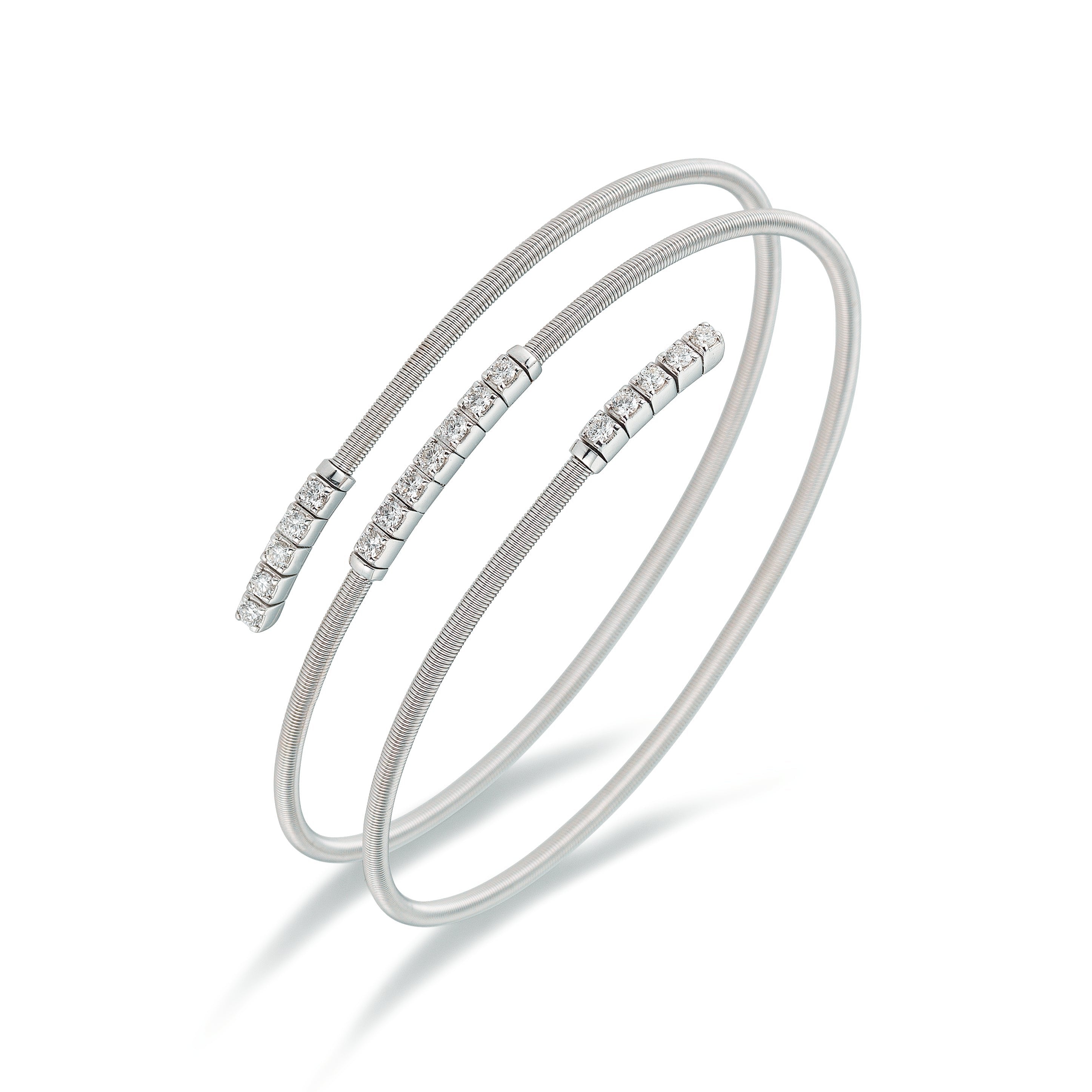 Bracelet diamants toi & moi or blanc