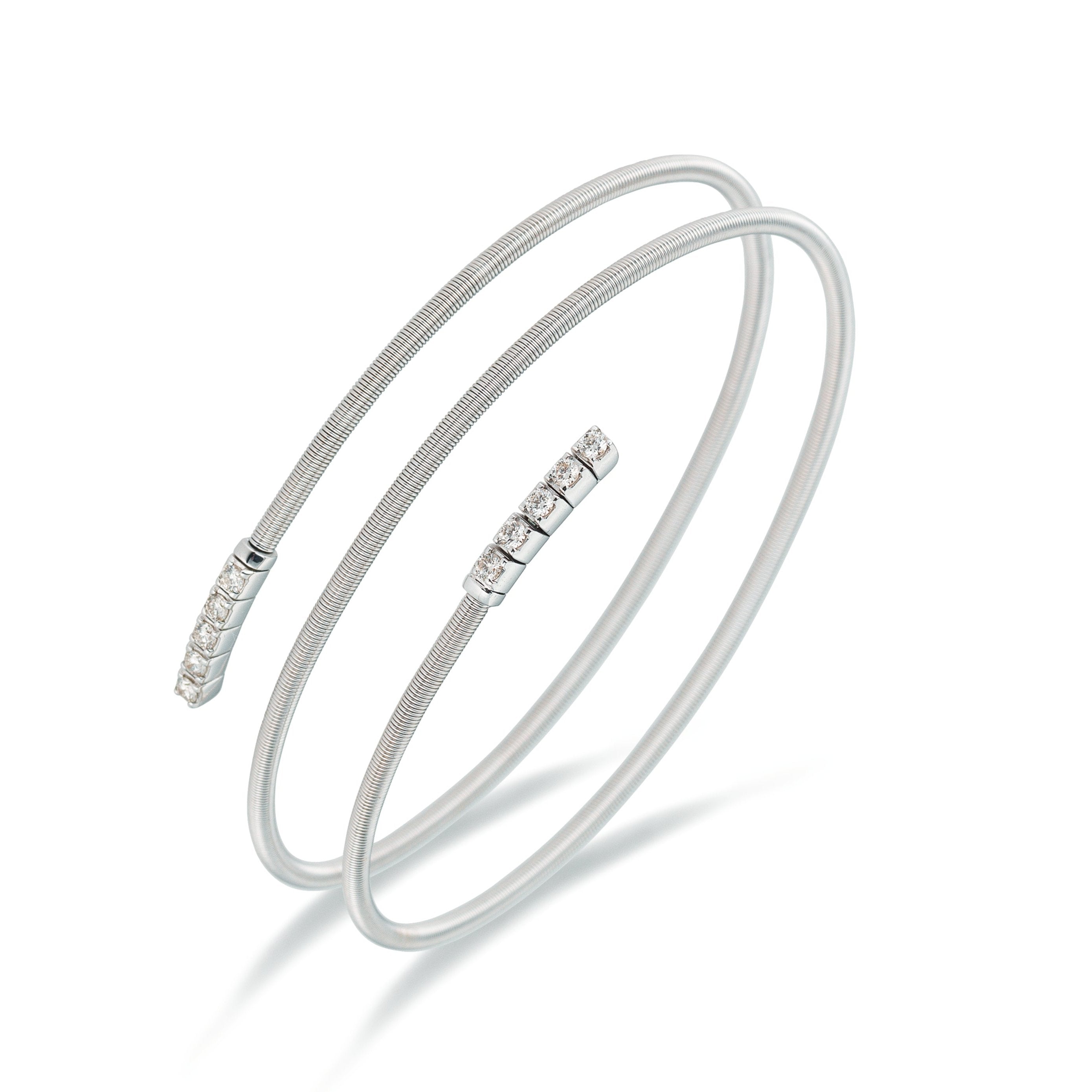 Bracelet diamants toi & moi or blanc