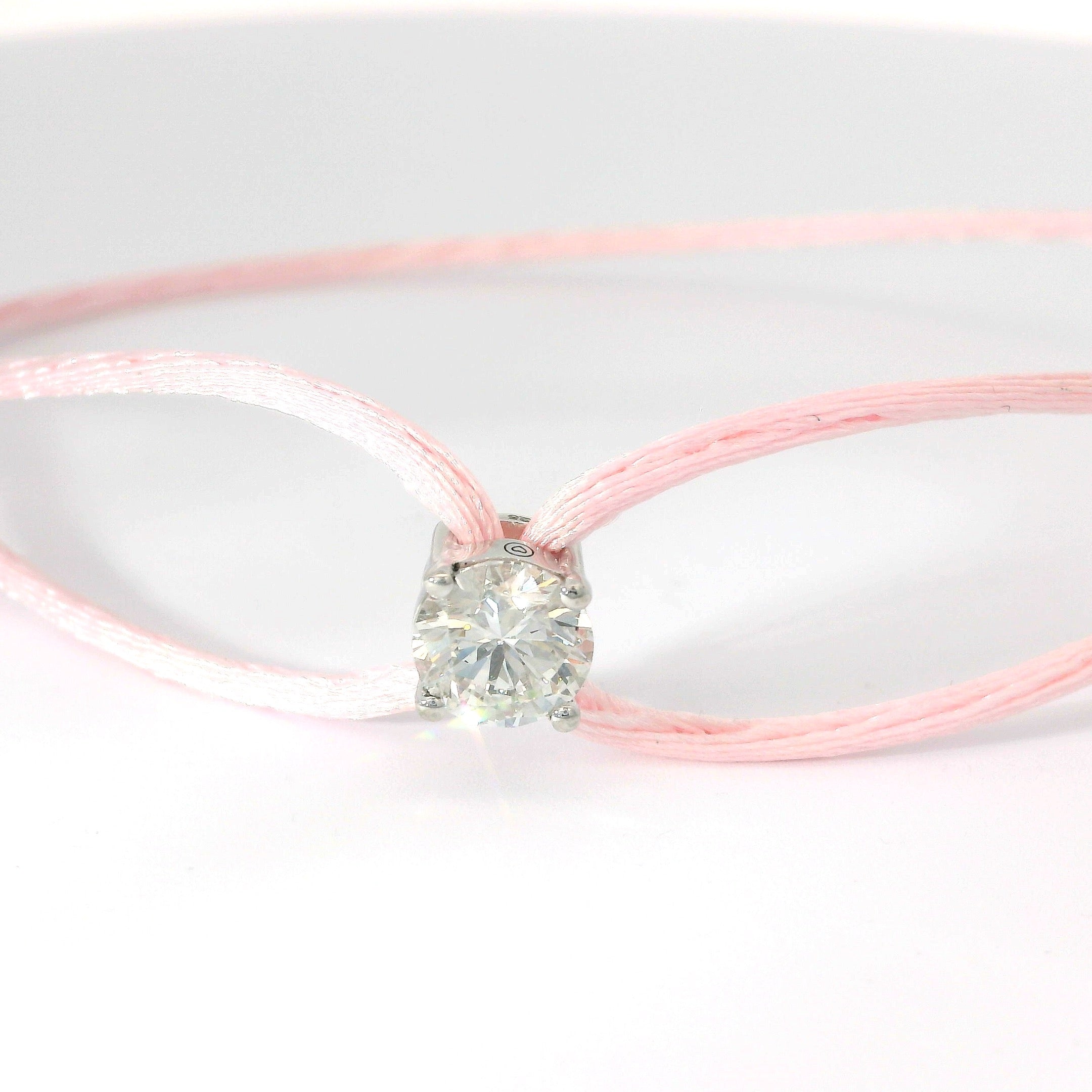 Bracelet Glowy - cordon rose pastel