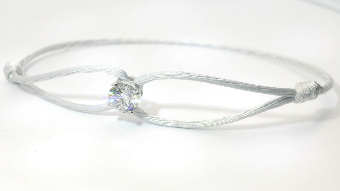 Bracelet Glowy - cordon argenté