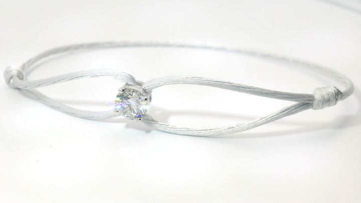 Bracelet Glowy - cordon argenté