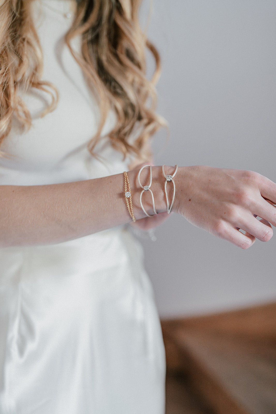 Bracelet Glowy - cordon argenté