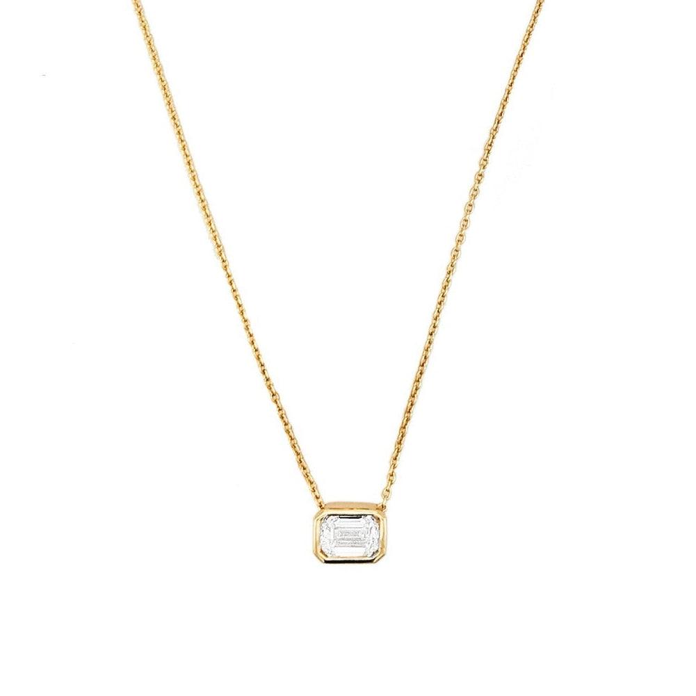 Collier Silver - Diamant Smaragd-Schliff
