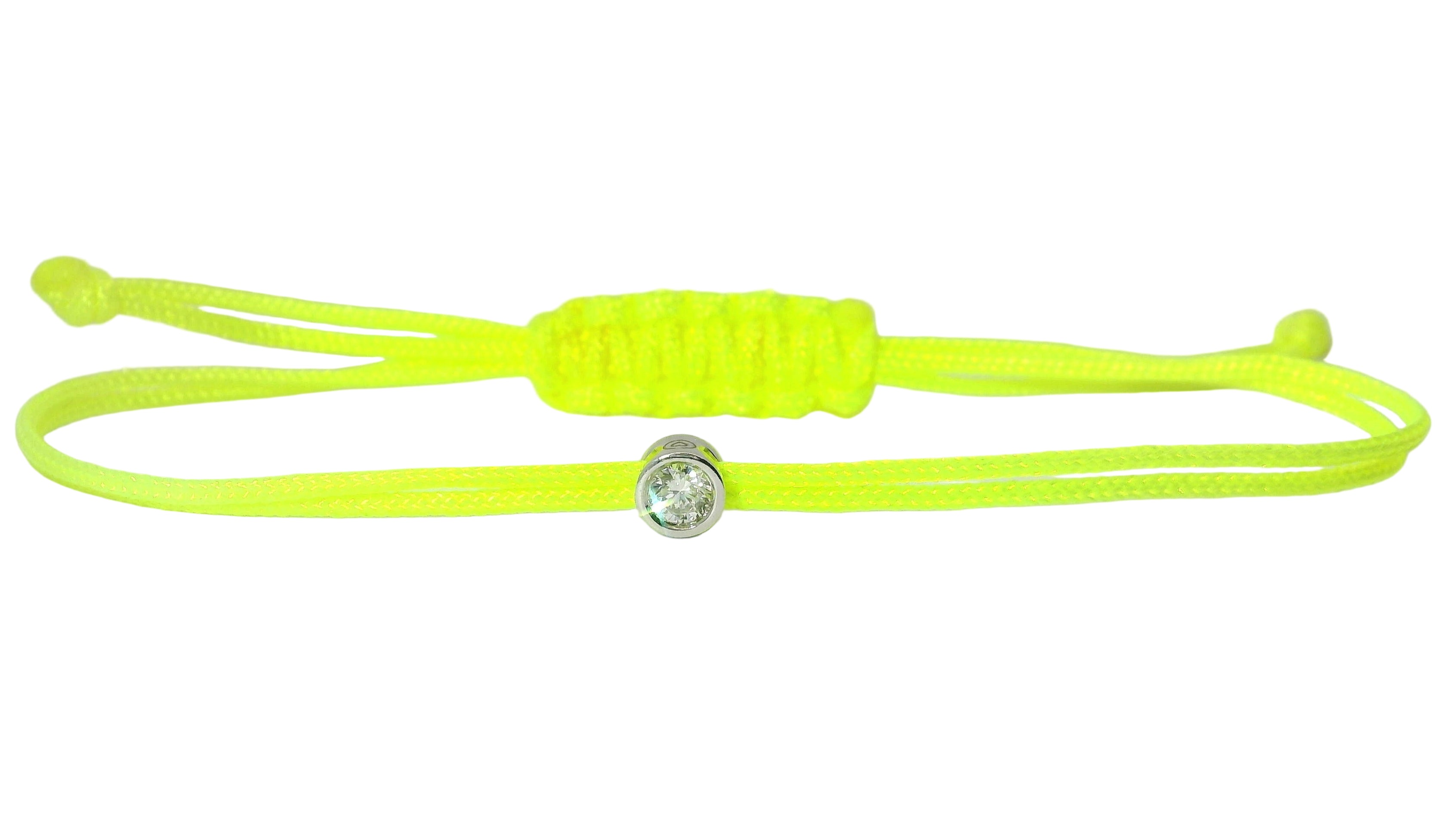 Bracelet Cuty - cordon jaune fluo