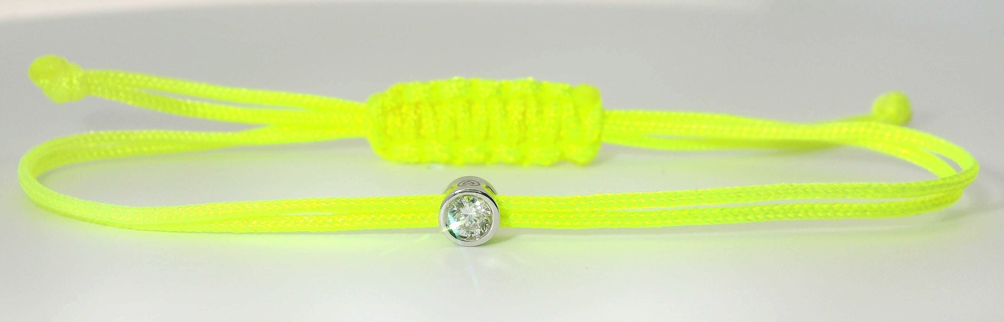 Bracelet Cuty - cordon jaune fluo