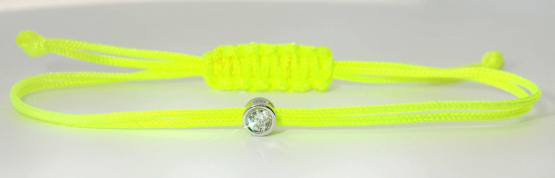 Bracelet Cuty - cordon jaune fluo