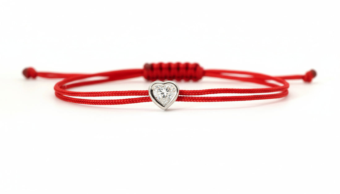 Bracelet Fancy Cœur - monture serti clos blanche