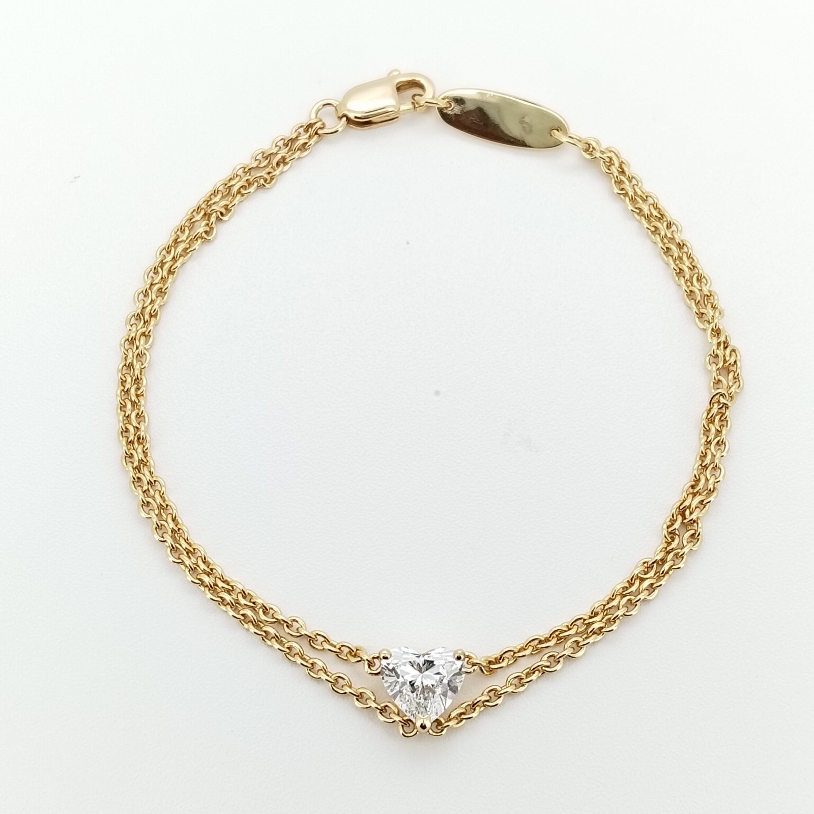 Bracelet Silver - diamant taille cœur