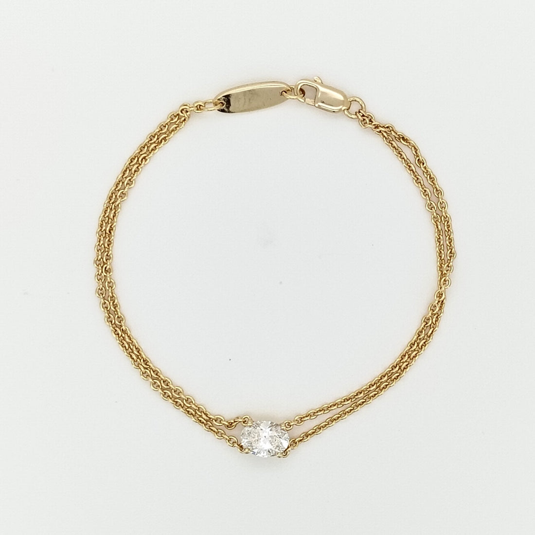 Bracelet Silver - diamant taille ovale