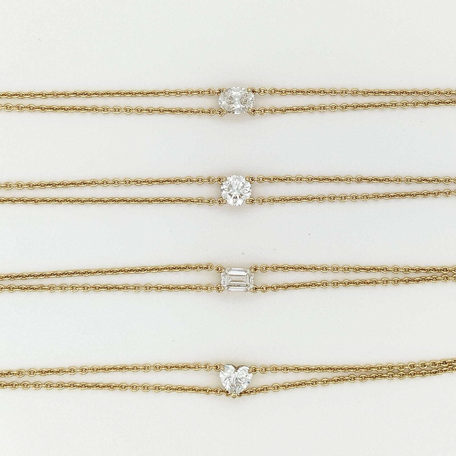 Bracelet Silver - diamant taille cœur