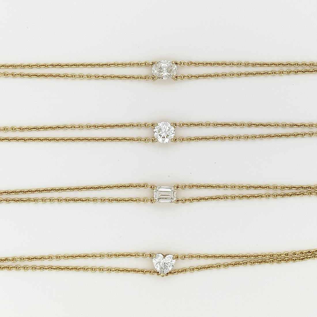 Bracelet Silver - diamant taille cœur