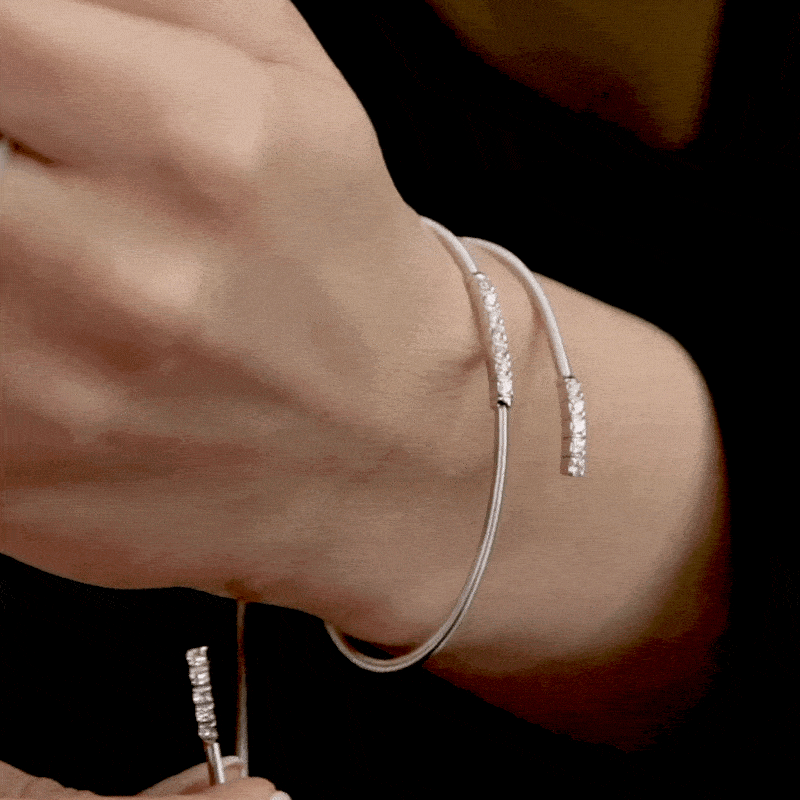 Bracelet diamants toi & moi or blanc