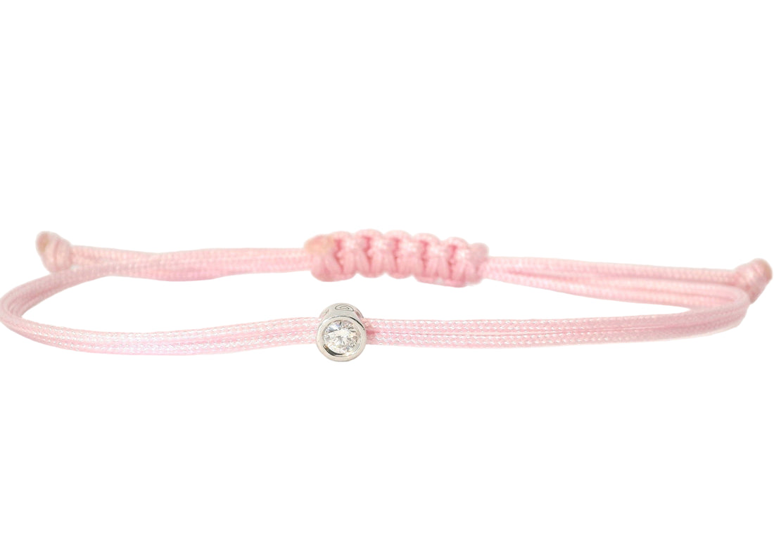 Bracelet Cuty - cordon rose clair