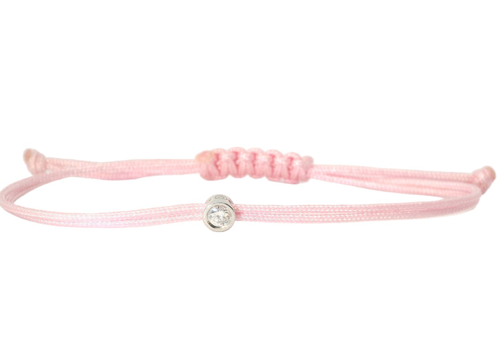 Bracelet Cuty - cordon rose clair