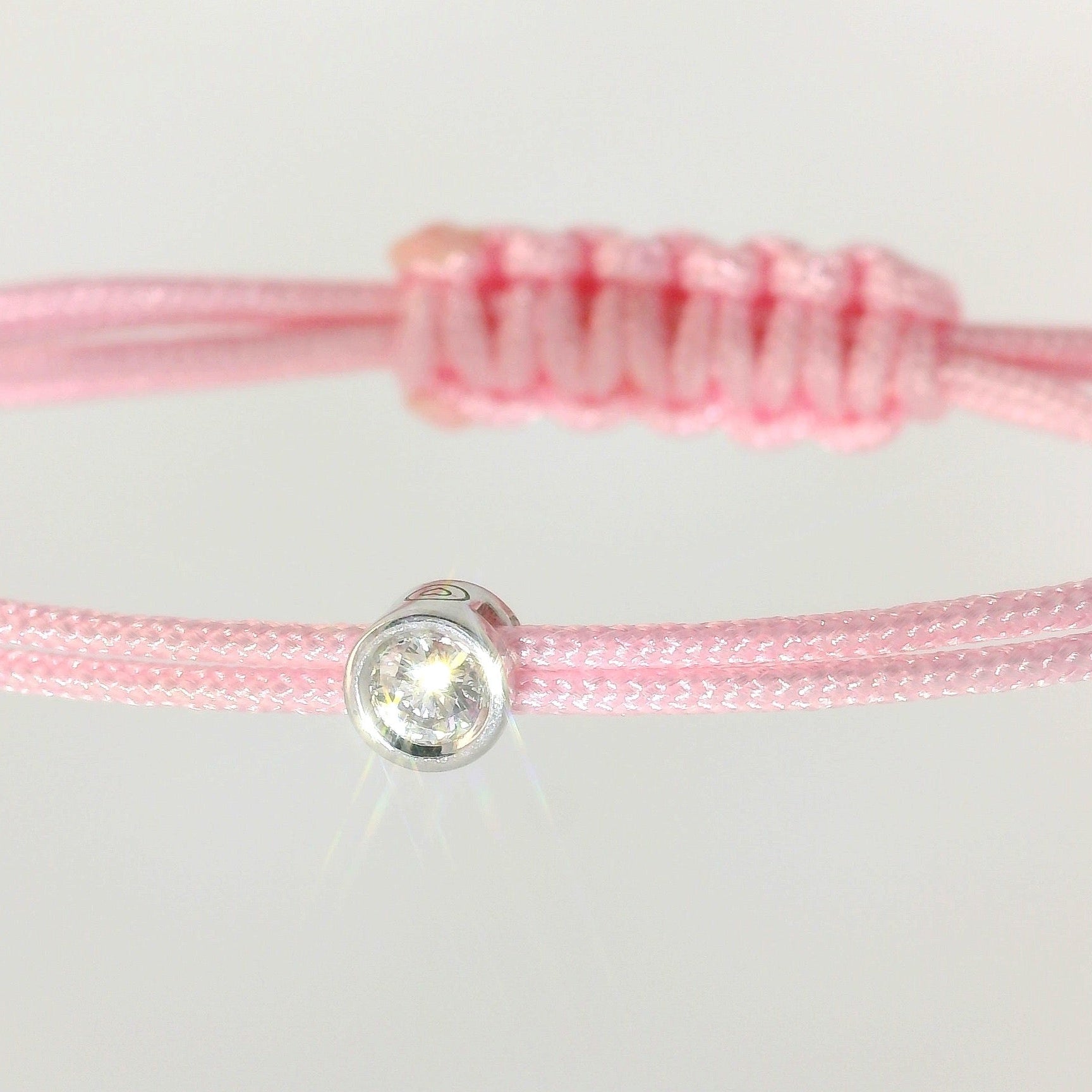 Bracelet Cuty - cordon rose clair