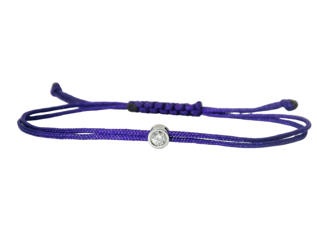 Bracelet Cuty - cordon violet