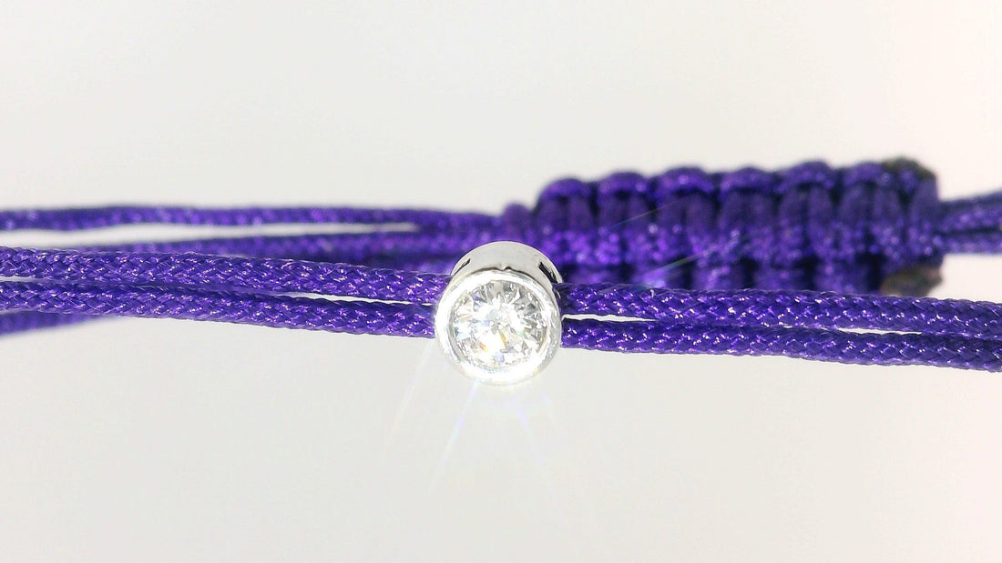 Bracelet Cuty - cordon violet