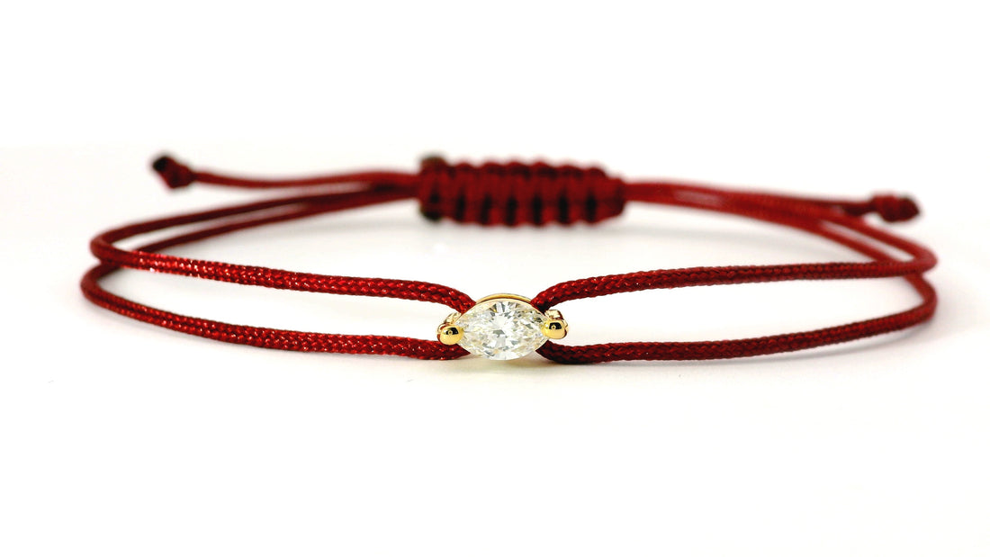 Bracelet Fancy Marquise - monture griffes jaune