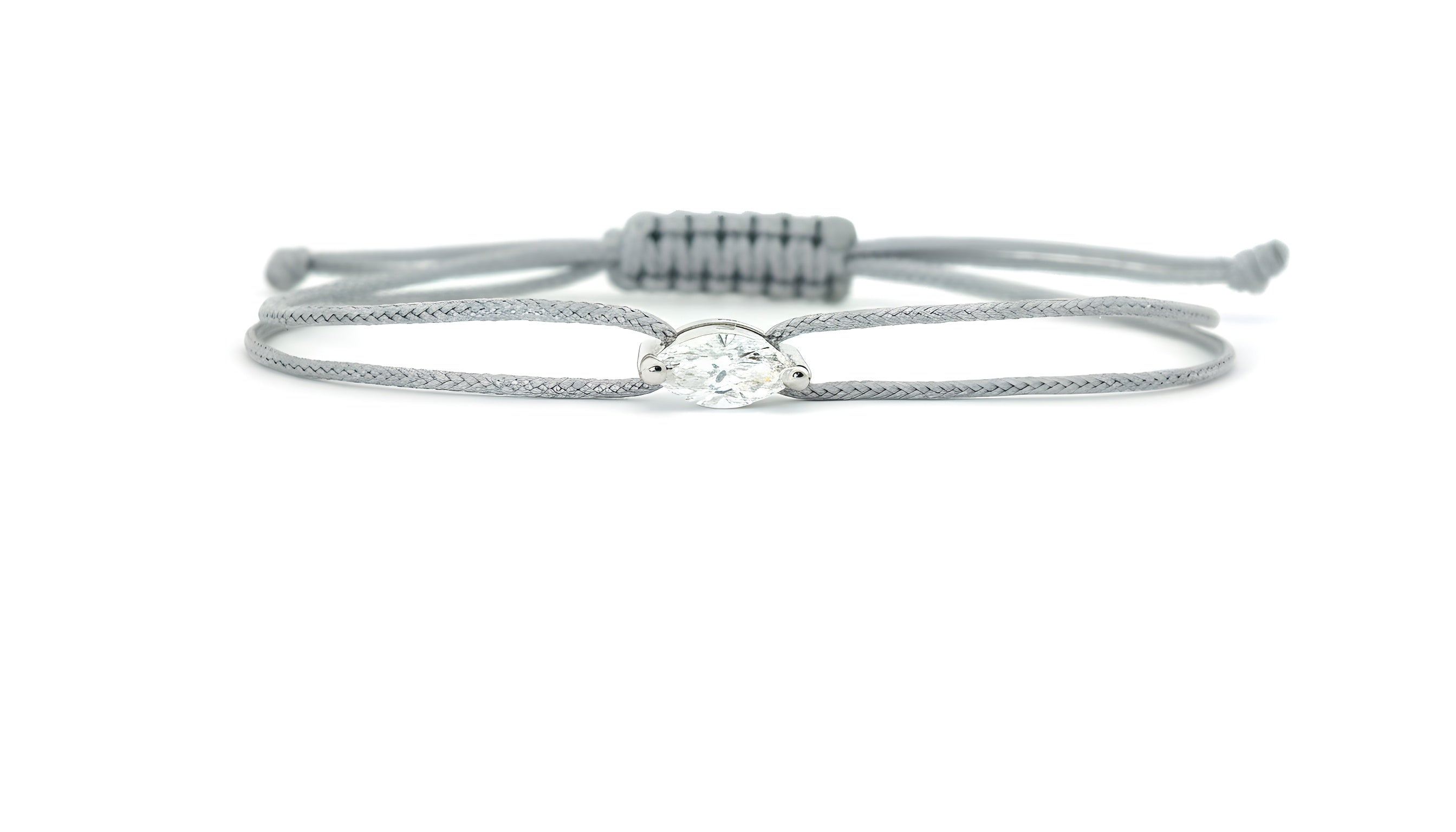 Bracelet Fancy Marquise - monture griffes blanche