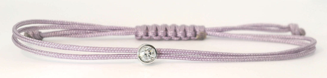 Bracelet Cuty - cordon mauve