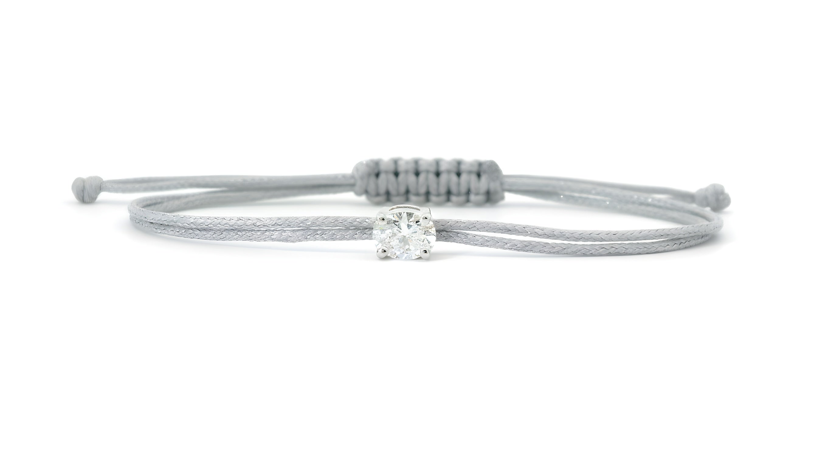 Bracelet Fancy Ovale - monture griffes blanche