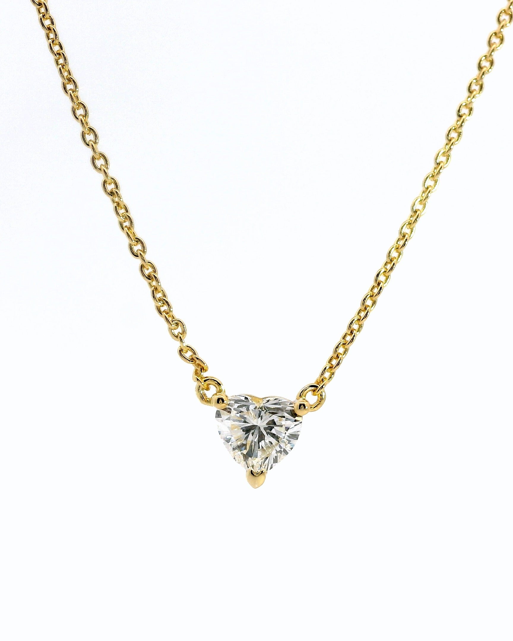 Collier Silver - diamant taille cœur